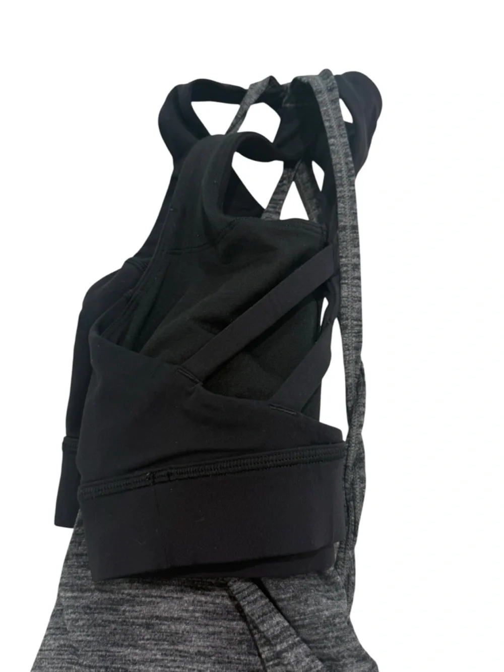 lululemon athletica‎ Black and Heather Gray Racerback Tank with Built-in Bra